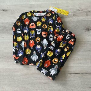 PJ Place Monsters Halloween Pajama Set Black 5T NWT